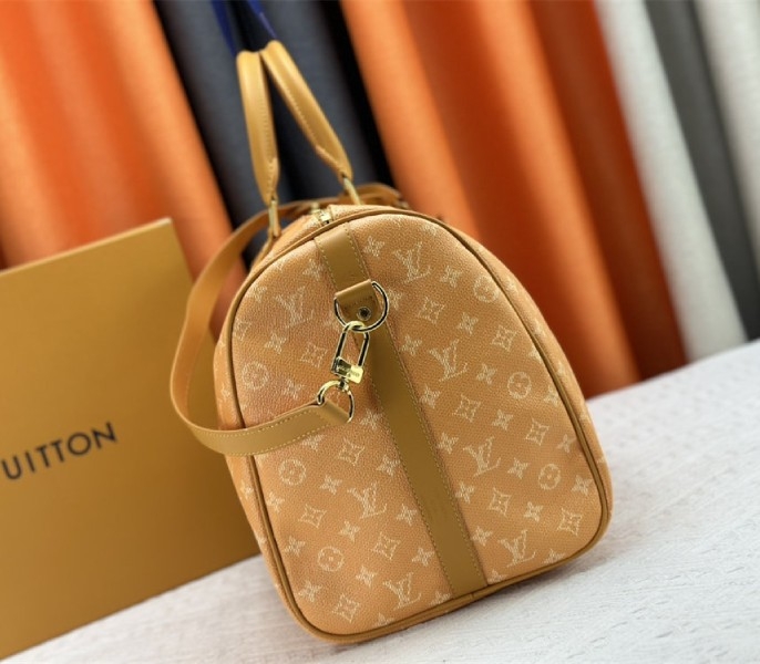 L0vis Vvtt0n Monogram Heritage Canvas Keepall Bandouliere 45 In Yellow