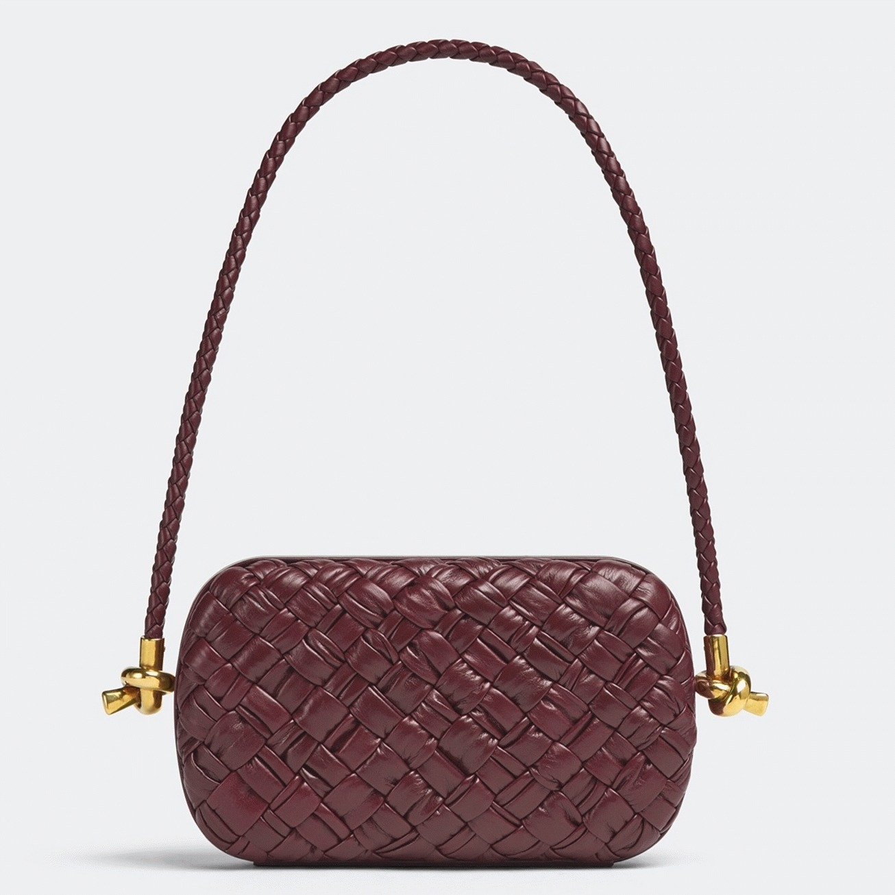 Fake B0tt*ga Ven*ta Knot Minaudiere On Strap Barolo Foulard Intreccio