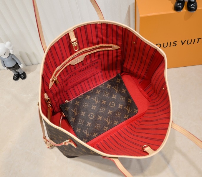 L0vis Vvtt0n Monogram Canvas Neverfull MM Tote In Pink