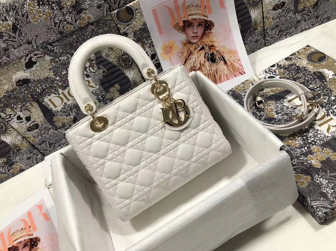 D10r Lady D10r Medium Bag Replica in White