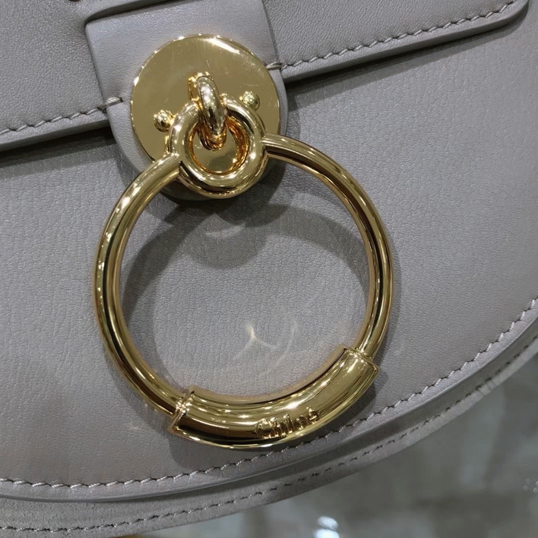 top quality replica Ch10e small tess shoulder bag in grey calfskin