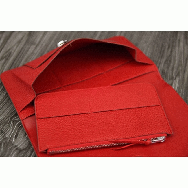 Red AAA replica H**me5 Dogon combine wallet