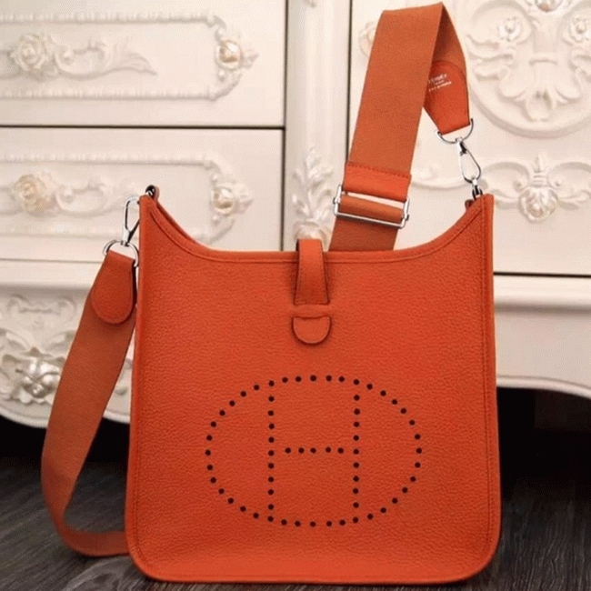 Orange Evelyne III PM Bag Fake AAA H**me5 Bright Shoulder Bag