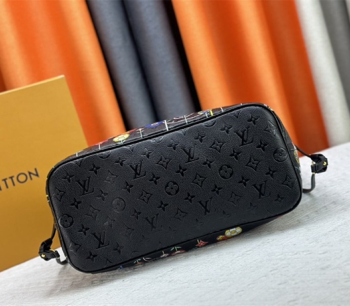L0vis Vvtt0n X TM Monogram Empreinte Neverfull MM In Black With Style 2