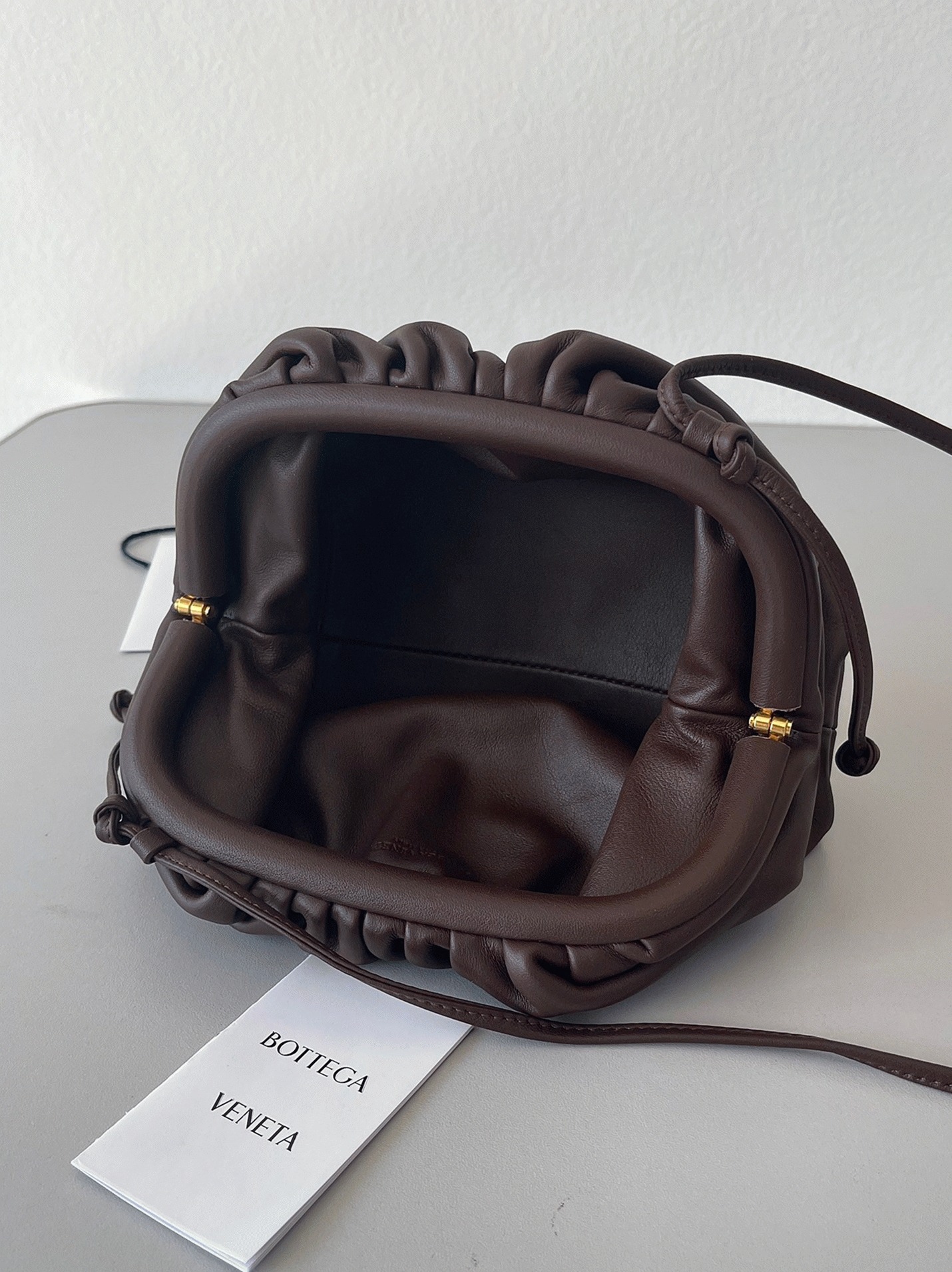 Imitation B0tt*ga Ven*ta Mini Pouch with Strap Grape