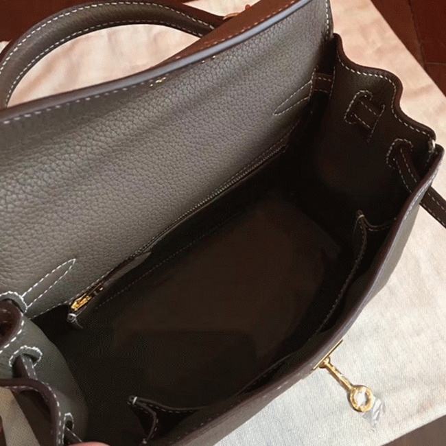 Etoupe Clemence Fake H**me5 Kelly 25cm Stylish Handbag