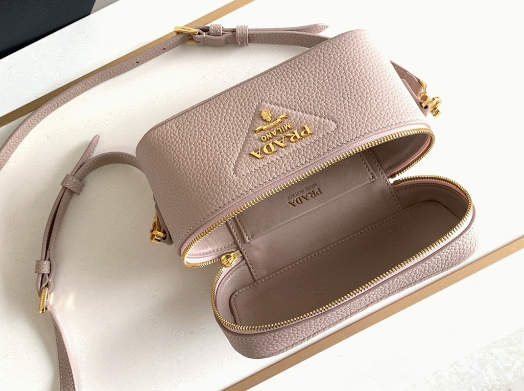 Pra*a Mini Vanity Bag Replica in Light Pink