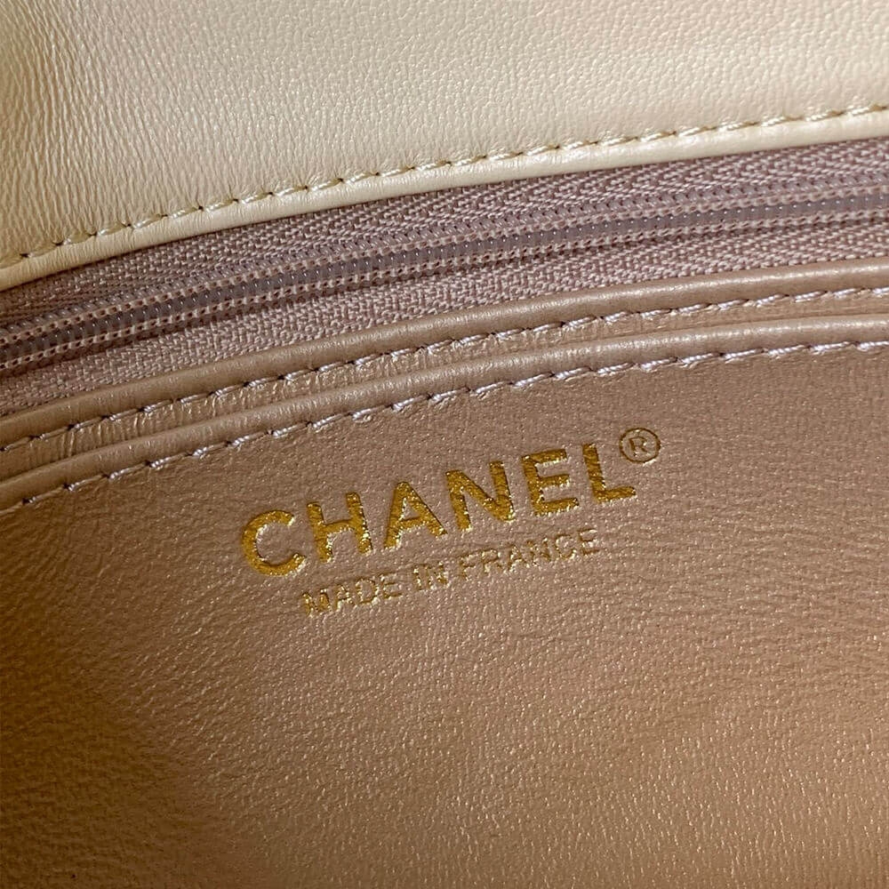 Ch**el Pearl Crush Mini Rectangular Flap