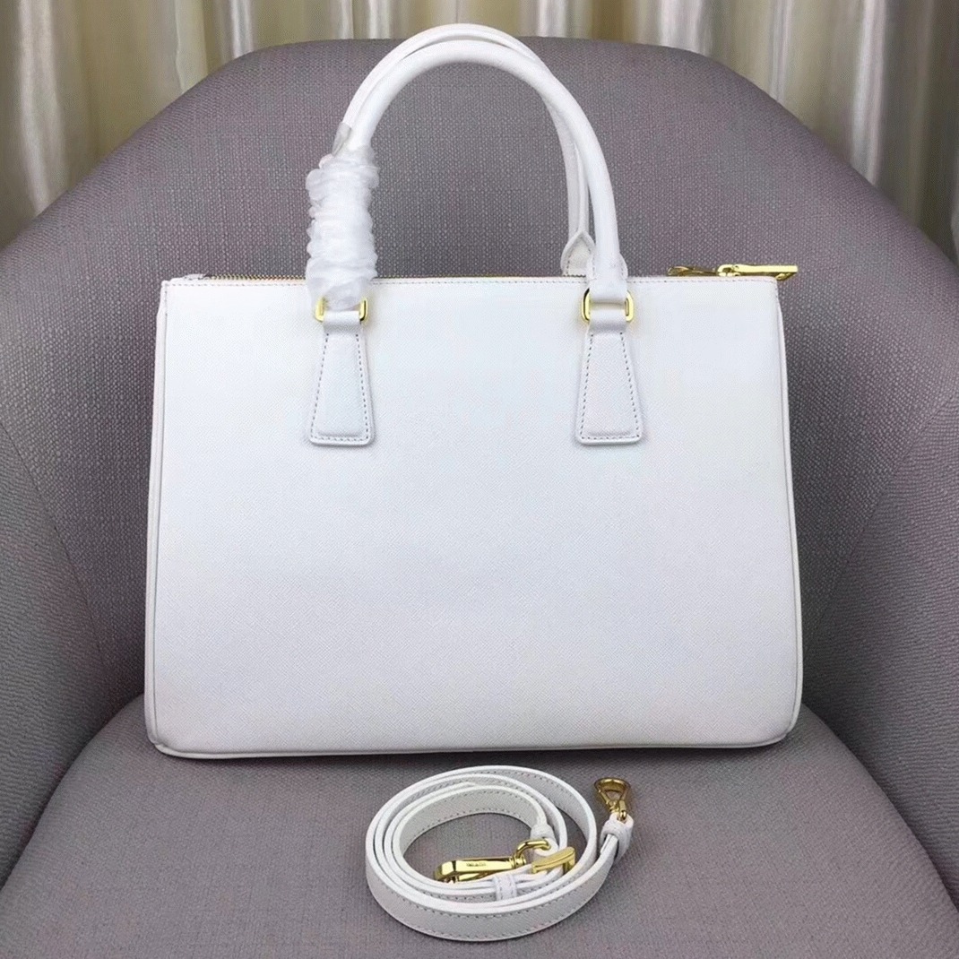 White Pra*a Galleria Large Bag Top Quality