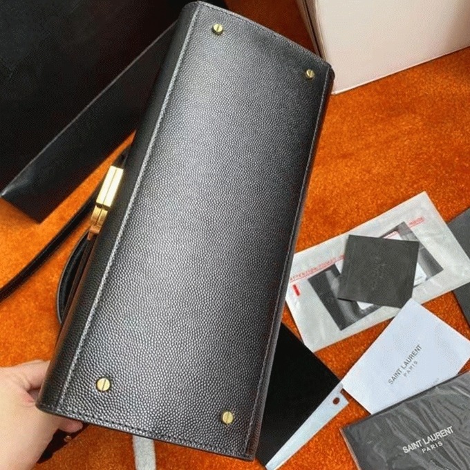 Fake Sa1nt Lau*nt Cassandra Medium Bag Black