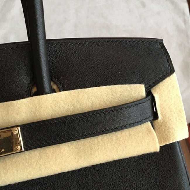 H**me5 Birkin 35cm Imitation Designer Bag in Black