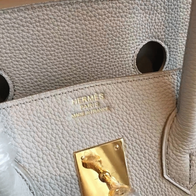 Pearl Grey Faux Luxury H**me5 Birkin 35cm Purse