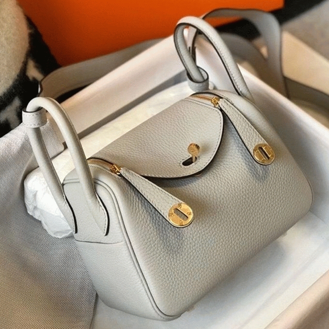Best replica H**me5 Lindy Mini handbag in pearl grey