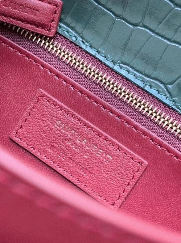 Replica Sa1nt Lau*nt Cassandra Medium Bag Green Crocodile