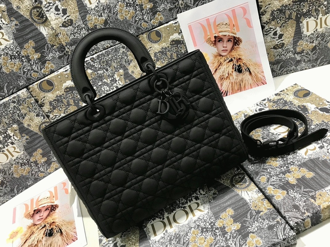 D10r Lady D10r Large Bag Knockoff in Black