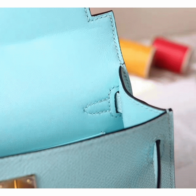 Blue Zephyr Epsom Copy Designer H**me5 Kelly 20cm Handbag
