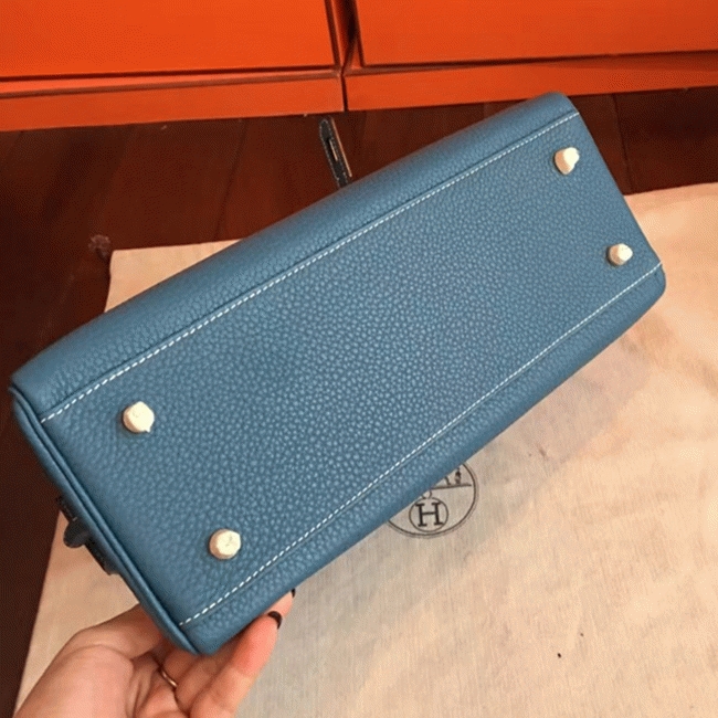 Blue Jean Clemence Replica H**me5 Kelly Retourne 32cm Elegant Purse