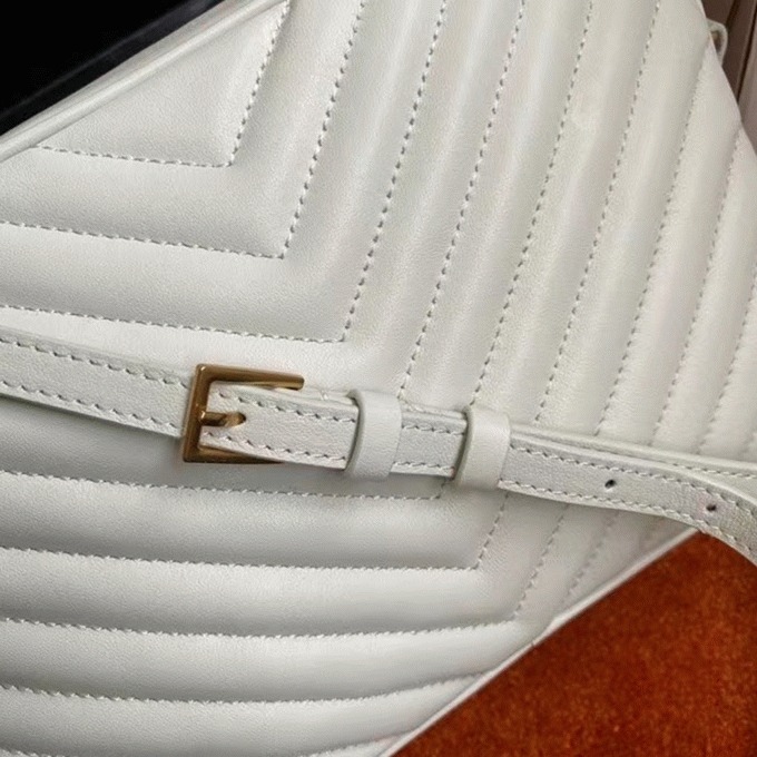 Fake Sa1nt Lau*nt Lou Camera Bag White