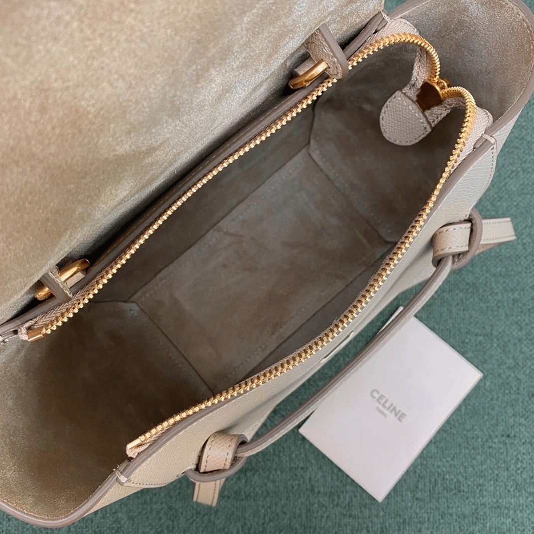 Ce1i*e Belt Nano Bag Knockoff in Light Beige