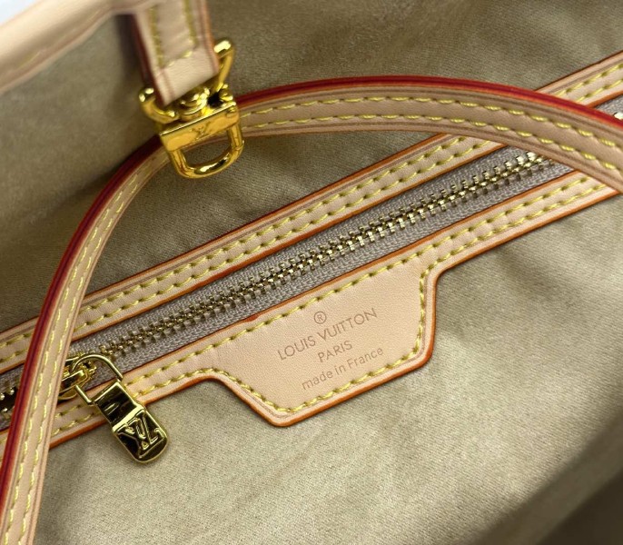 LV X TM Multicolored Neverfull MM In White