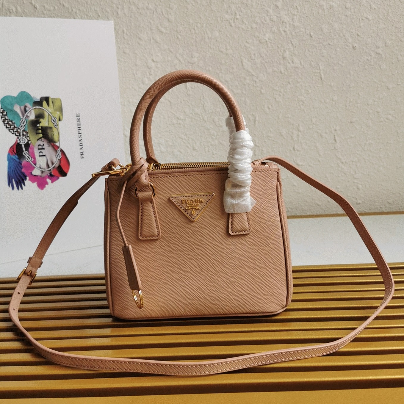 Powder Pink Pra*a Mini Galleria Bag Knock Off
