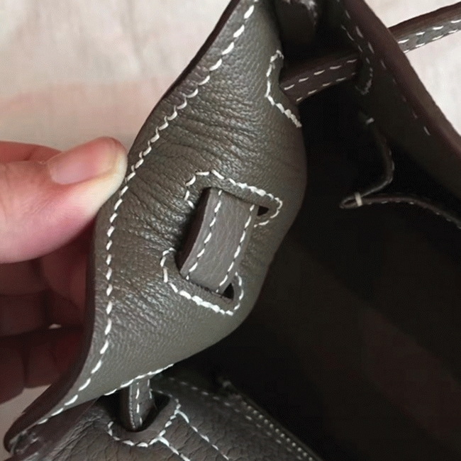 Etoupe Clemence Fake H**me5 Kelly 25cm Stylish Handbag