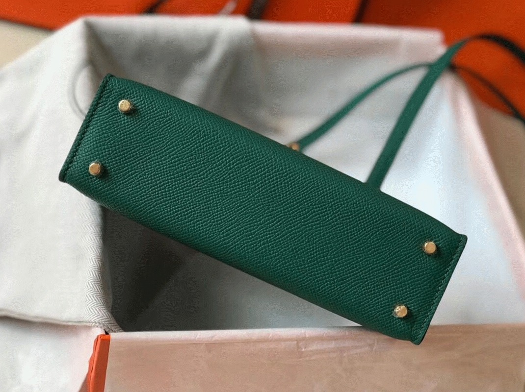 H**me5 Kelly Mini II Bag Replica in Vert Vertigo