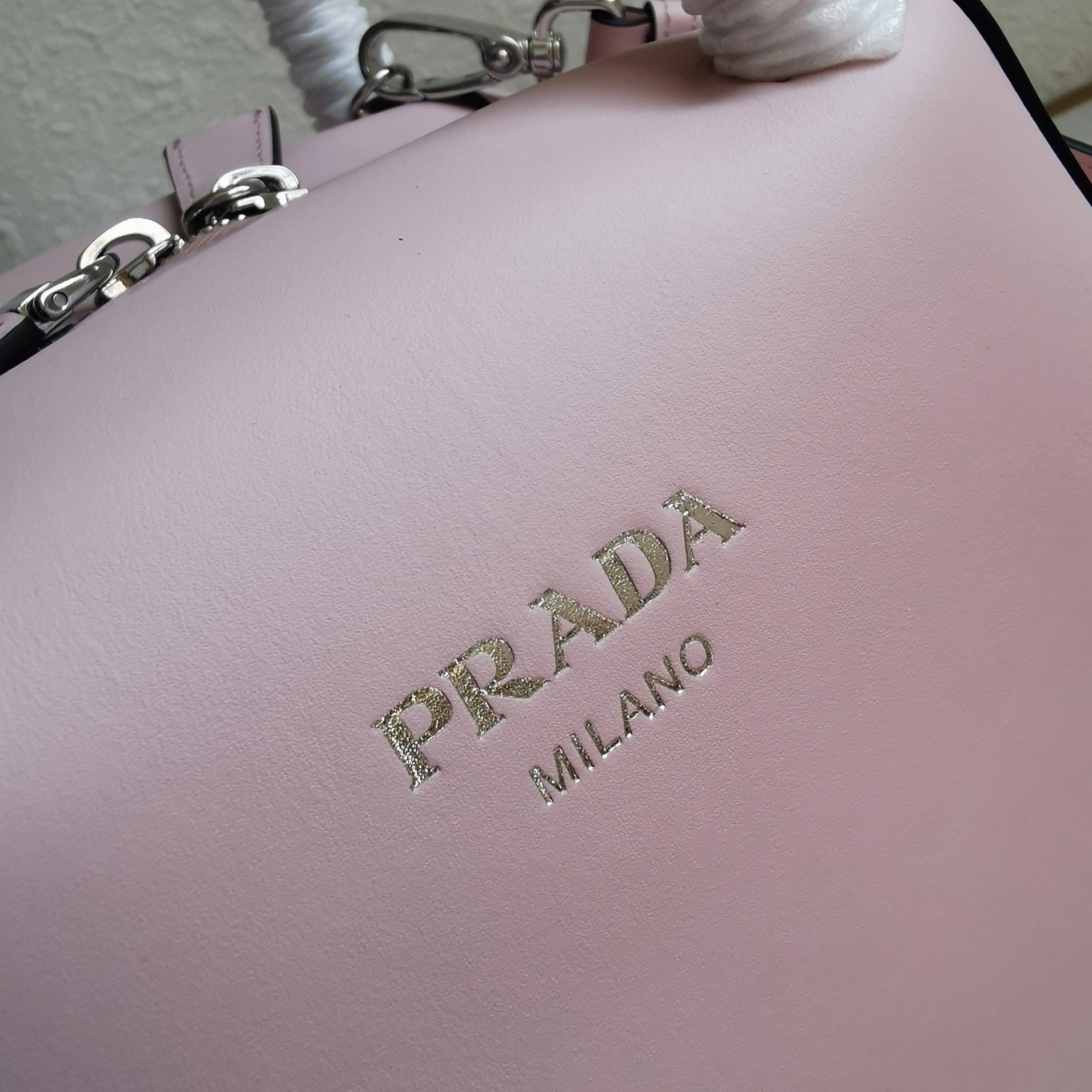 Pra*a S*pernova Small Top Handle Bag Knockoff in Pink