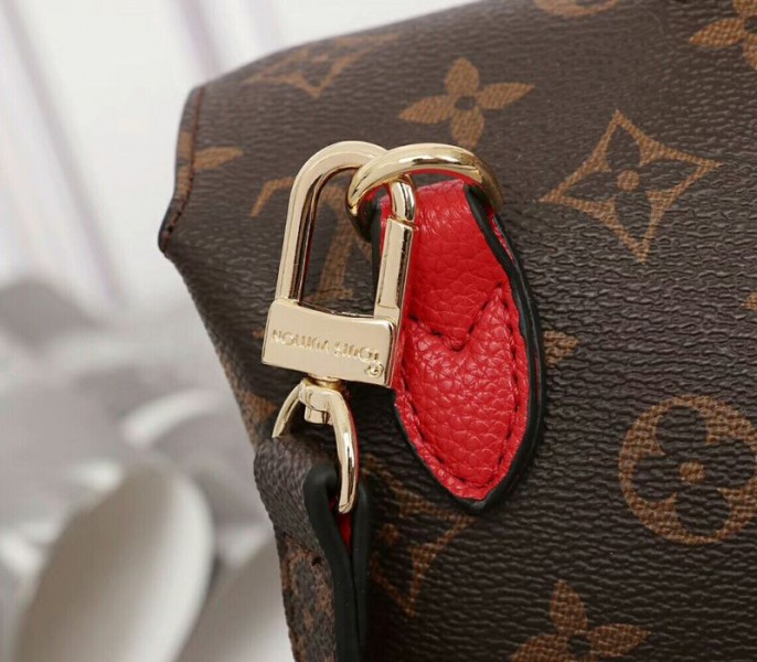 L0vis Vvtt0n Monogram Canvas Marignan Bag In Coquelicot Red