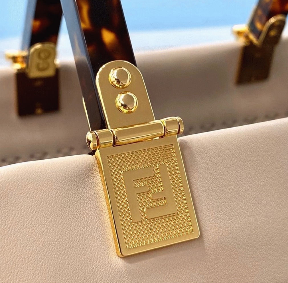 Top Quality Knockoff F**di Sunshine Medium Tote Bag In Beige Calfskin