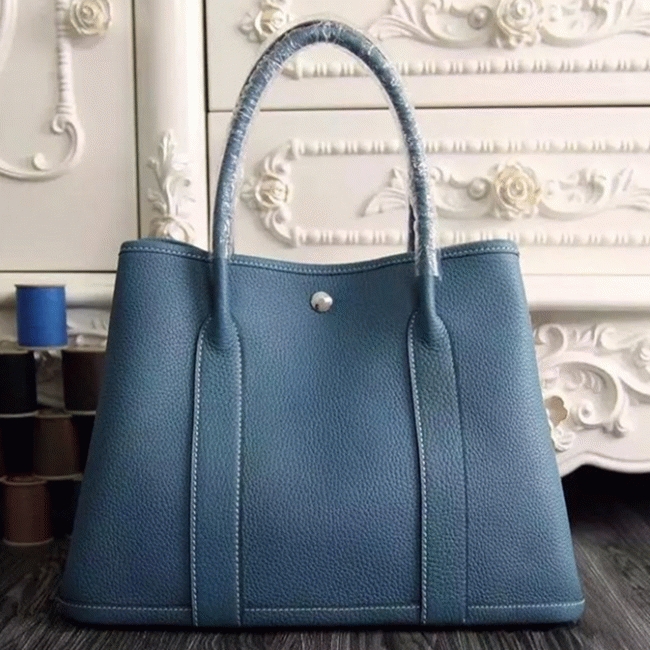 Jean Blue Replica AAA H**me5 Garden Party 30cm Canvas Tote
