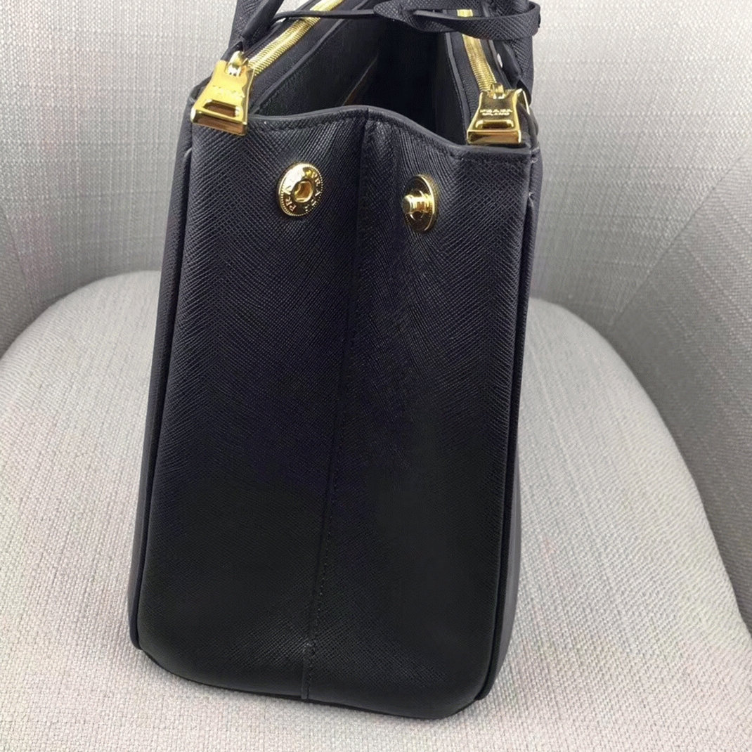 Black Pra*a Galleria Tote Replica – Large Size