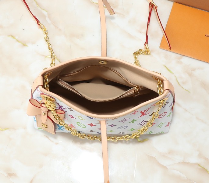 LV X TM Multicolored CarryAll BB In White