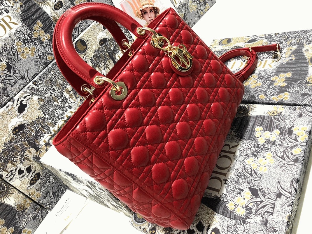 D10r Lady D10r Large Bag Replica in Red