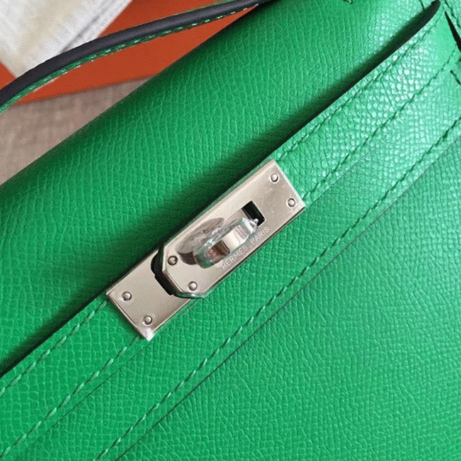 Bamboo Epsom Knockoff H**me5 Kelly Pochette Nature-Tone Bag