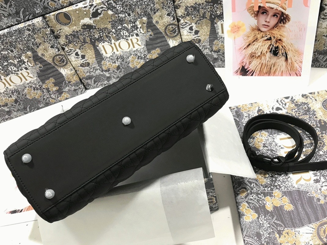 Black D10r Lady D10r Imitation Large Handbag