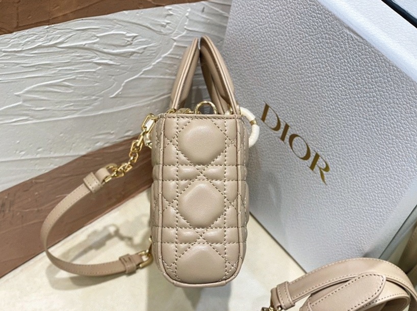 D10r Lady D-Joy Small Bag Replica in Hazelnut