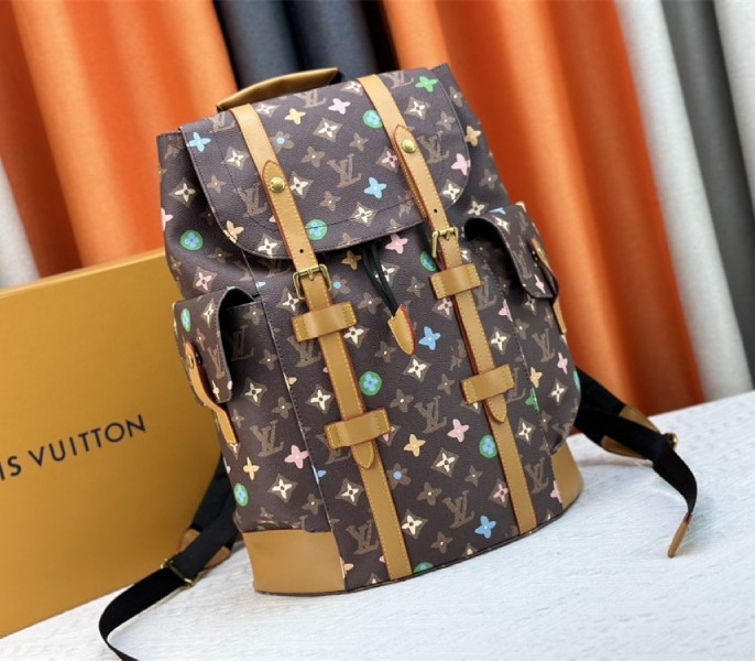 L0vis Vvtt0n Monogram Craggy Christopher MM Backpack In Chocolate
