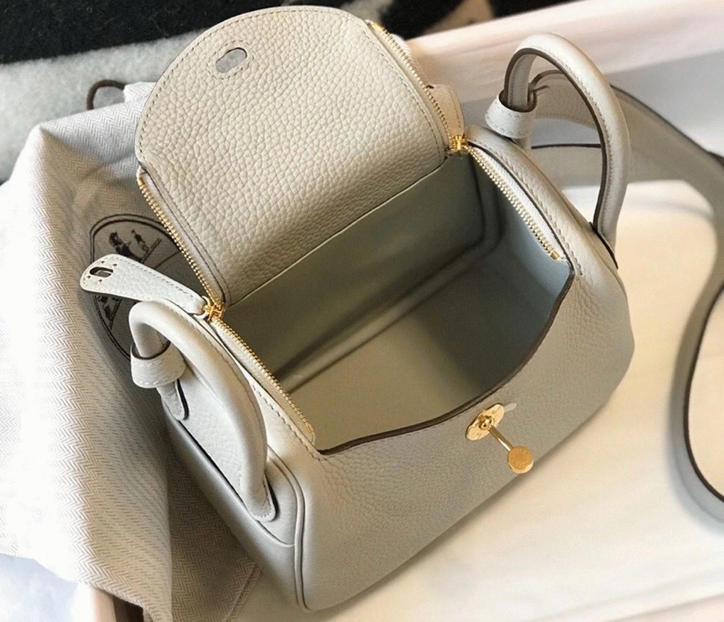 Best replica H**me5 Lindy Mini handbag in pearl grey
