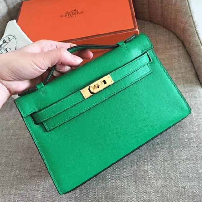 Bamboo Epsom Knockoff H**me5 Kelly Pochette Nature-Tone Bag