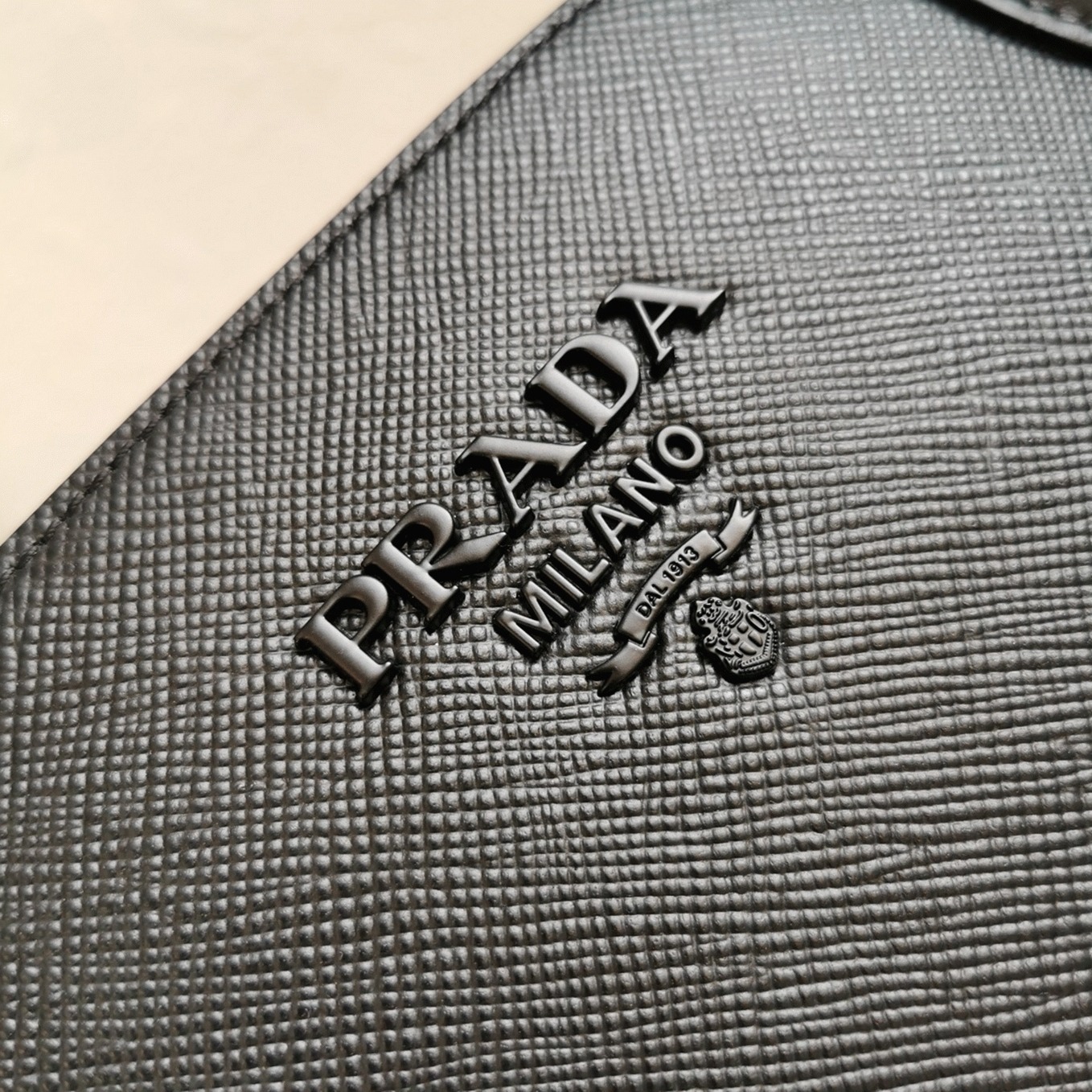 Pra*a Monochrome Medium Bag Knockoff in Black