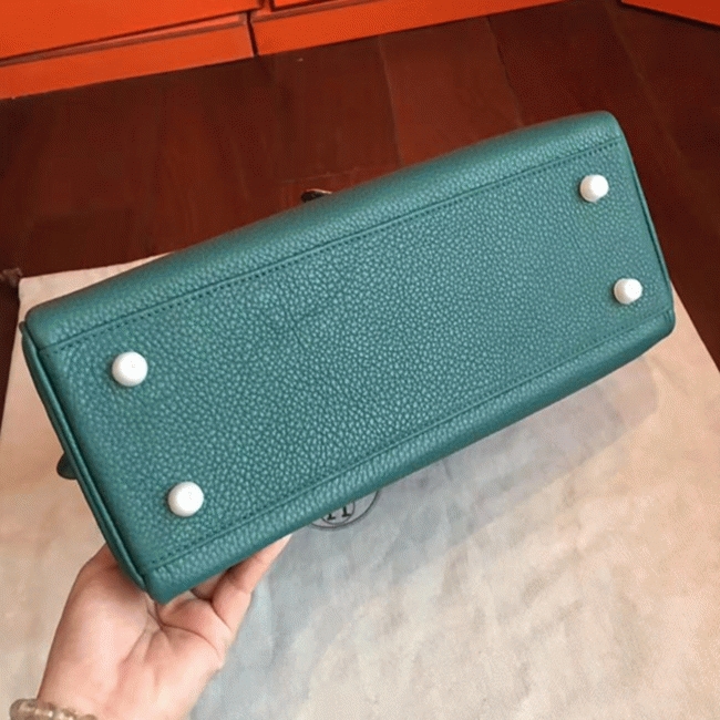 Malachite Clemence Knockoff H**me5 Kelly Retourne 32cm Stylish Bag