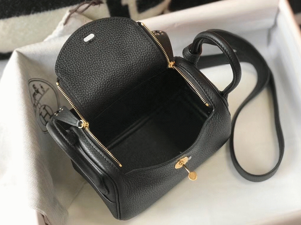 Fake H**me5 Lindy Mini handbag in black