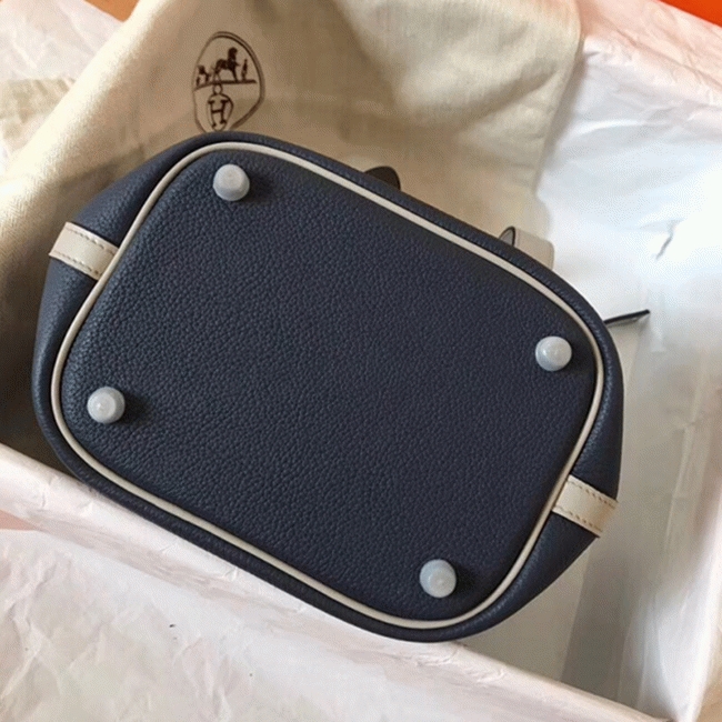 Bicolor sapphire replica H**me5 Picotin Lock 22cm handbag