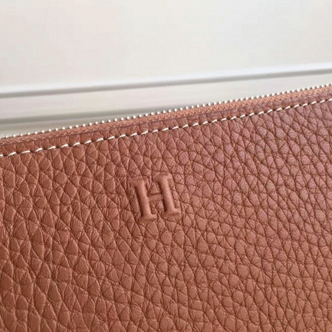 Brown Luxury Replica H**me5 Wallet Azap Zipped