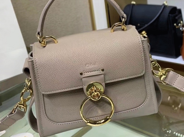 top quality fake Ch10e mini tess day bag in grey grained leather