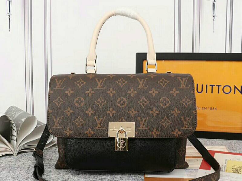 L0vis Vvtt0n Monogram Canvas Marignan Bag In Black