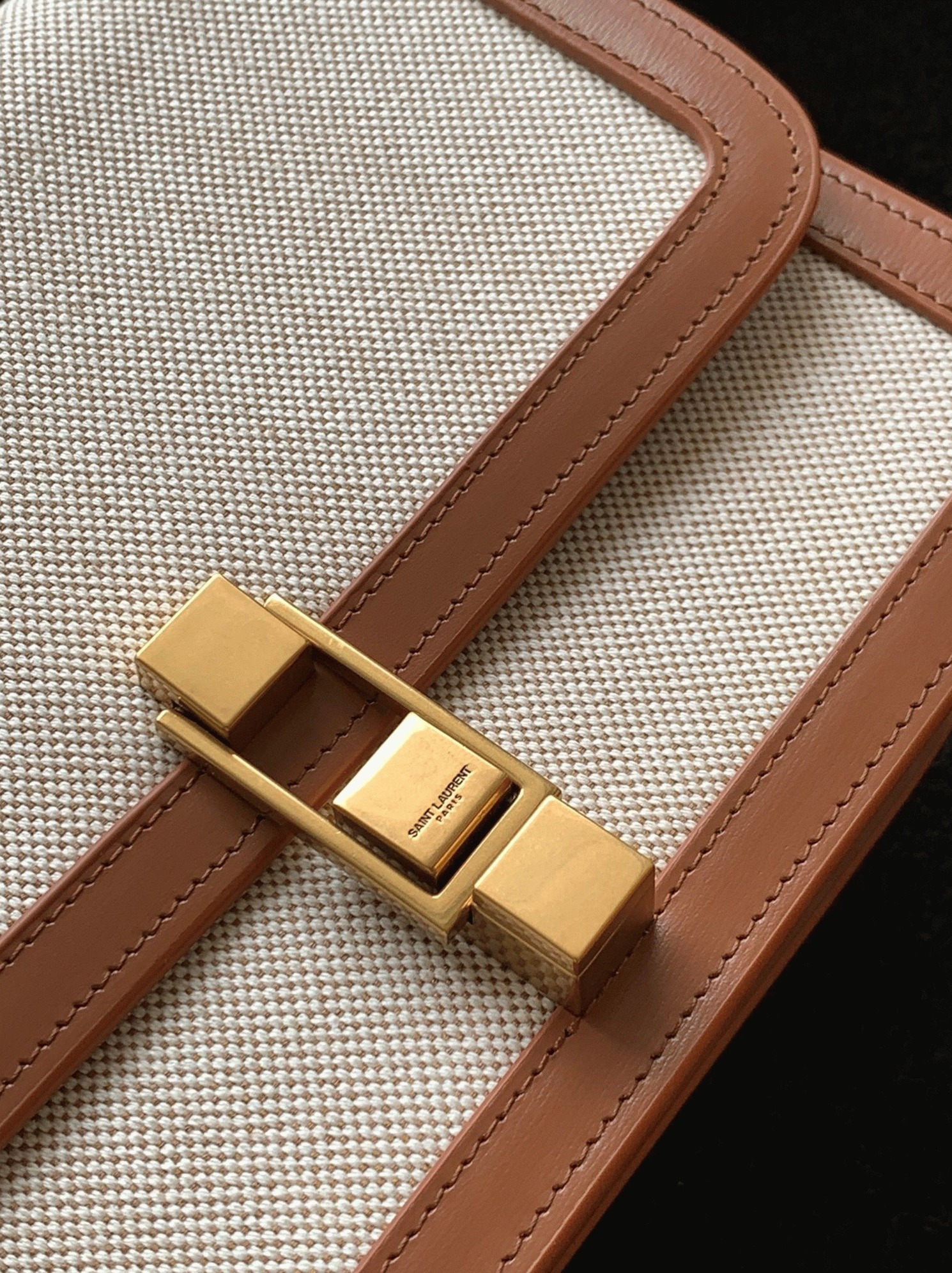 Replica Sa1nt Lau*nt Le Carre Satchel Bag Beige