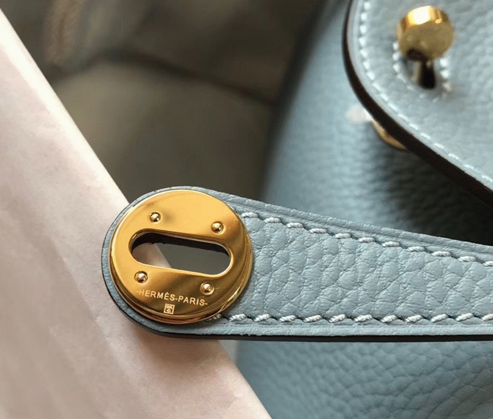 Replica H**me5 Lindy Mini handbag in blue lin color