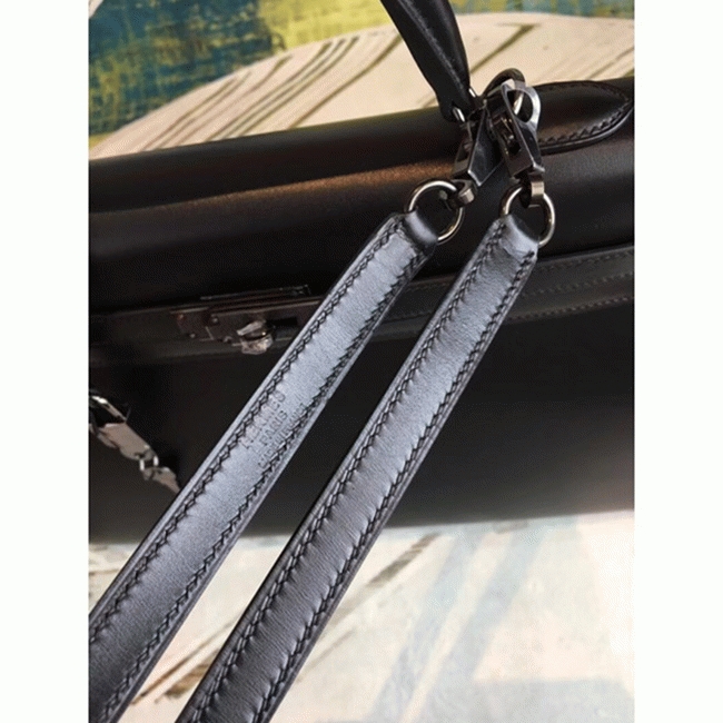 Black Box Knockoff H**me5 Kelly 35cm Structured Handbag